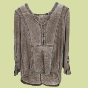 Jane and Delancey Textured Beige Blouse